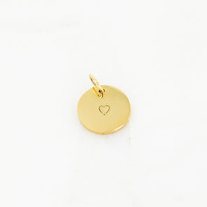 Hand Stamped Small Round Charm