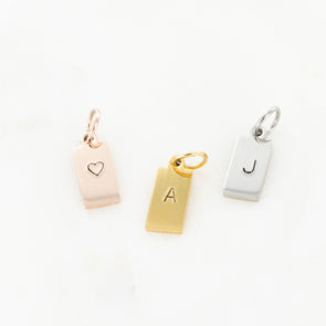 Hand Stamped Tag Charm