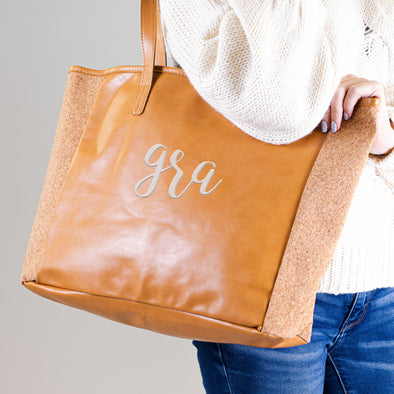 Pop The Cork Leatherette Tote