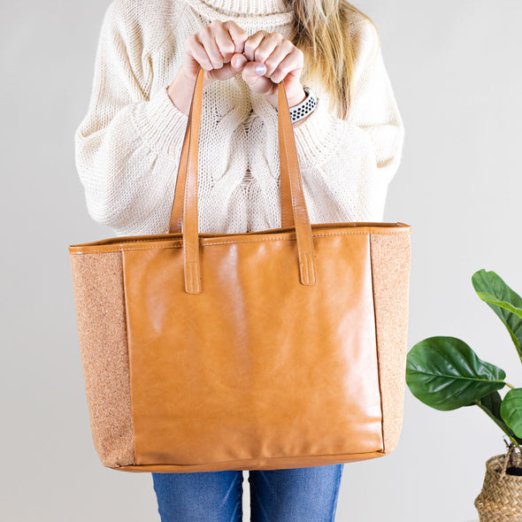Pop The Cork Leatherette Tote